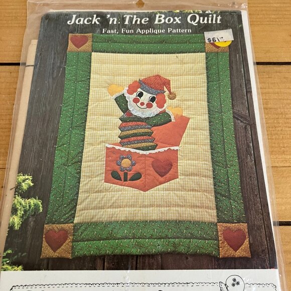 Jack n the Box Applique Quilt Sewing Pattern Gingham Goose GGP004 New Vintage - Picture 1 of 4